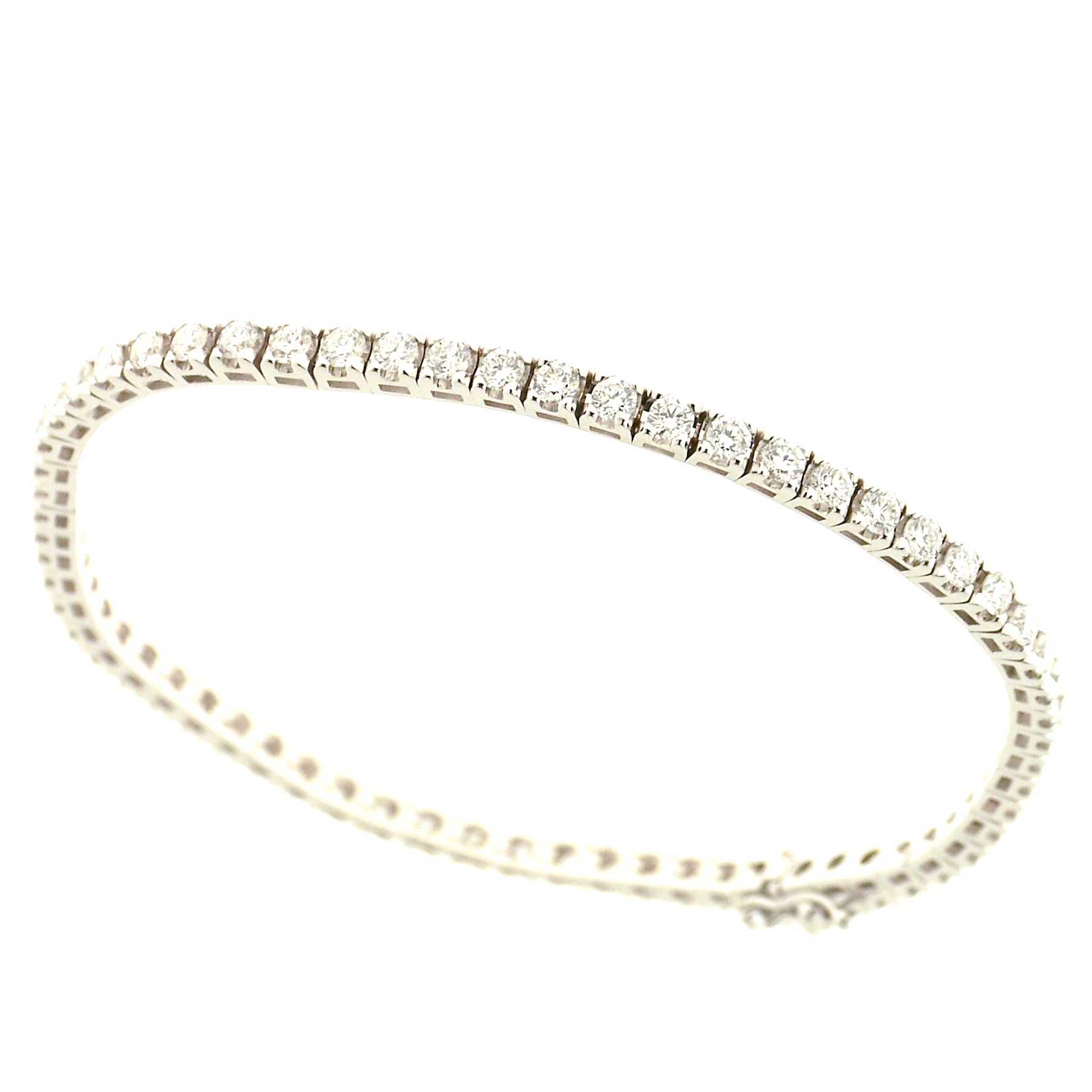 BRACCIALE TENNIS IN ORO BIANCOE DIAMANTI NATURALI